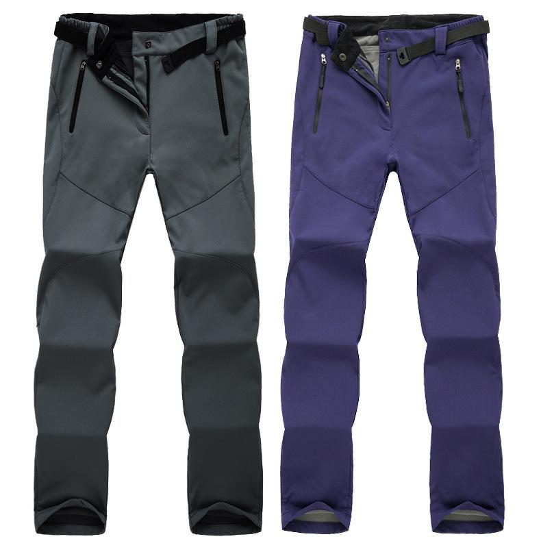 マウンテンパンツ レディース メンズ 裏起毛 大きいサイズ アウトドアパンツ 防風 撥水 厚手 秋冬用 登山パンツ トレッキングパンツ S M L XL XXL XXXL ブラック グレー(4)