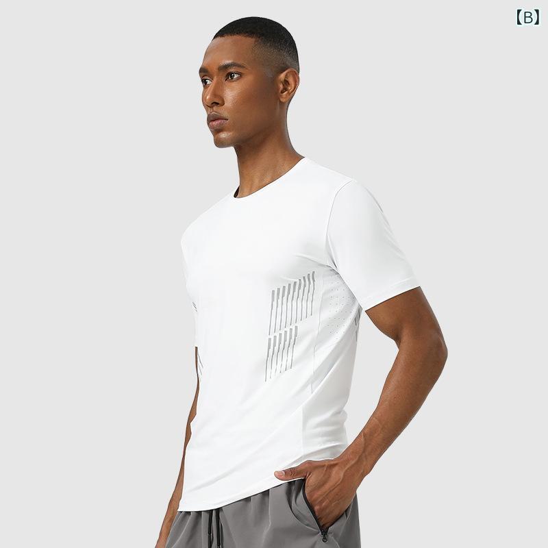 Tシャツ 男性用 トレーニングウェア スポーツウェア アウトドア 接触冷感 吸湿速乾...