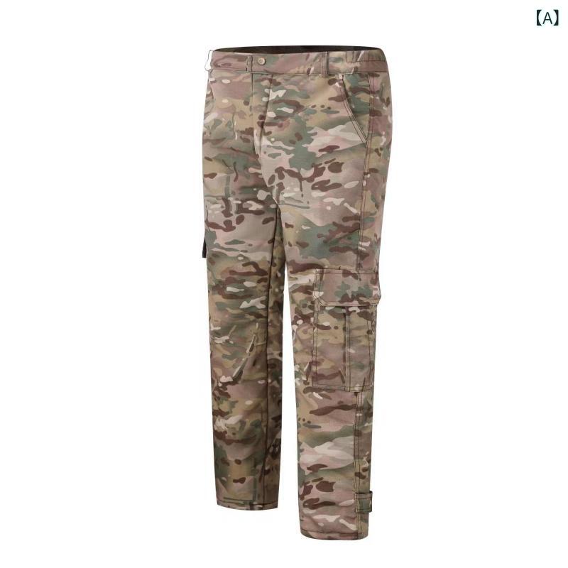 パンツ 男性用 防水 防寒 ワークパンツ 裏起毛 極暖 厚手 作業着 迷彩柄 アウトドア 釣り 登山1