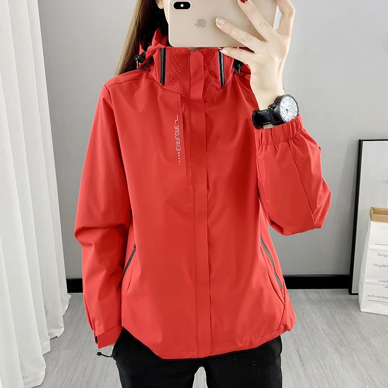 マウンテンパーカー 男女兼用 防風 防水 登山用ジャケット 薄手 ワークウェア アウトドア ポリエステル ブラック ホワイト グレー ネイビー レッド ピンク パープル グリーン M L XL XXL XXXL 4XL 5XL1