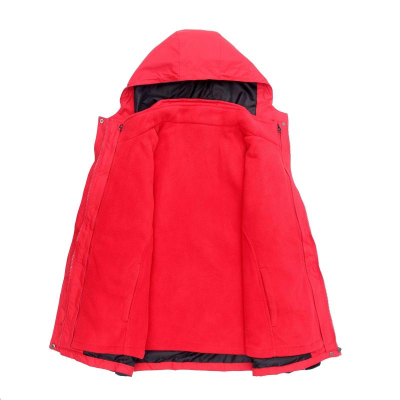 マウンテンパーカー メンズ レディース 防風 防水 防寒 登山ウェア 裏起毛 取り外し可能 フリース インナー付き アウトドア ジャケット 釣り 登山 作業服 秋冬1