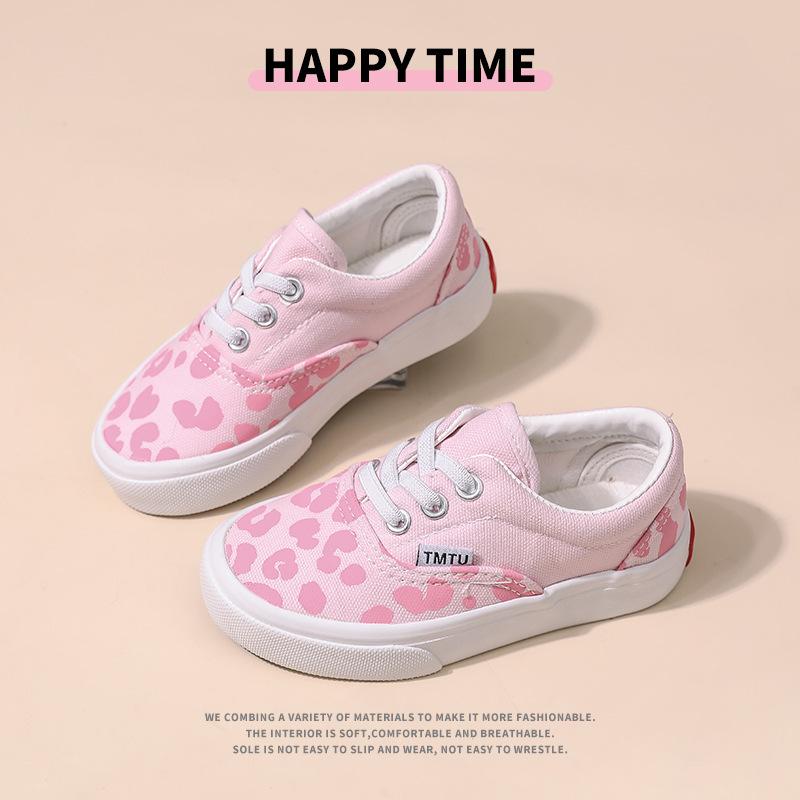 子供用スニーカー 女の子 キャンバスシューズ スリッポン 通気性 手绘 韩版 春夏 ミドルキッズ ローカ..