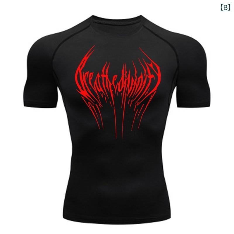 Tシャツ 男性用 黒色 速乾性 スポーツウェア トレーニングウェア 半袖 長袖 ポリエステル 接触冷感 ランニング ジム