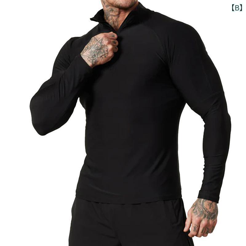 Tシャツ 男性用 長袖 スポーツウェア 速乾性 通気性 トレーニングウェア バスケッ...