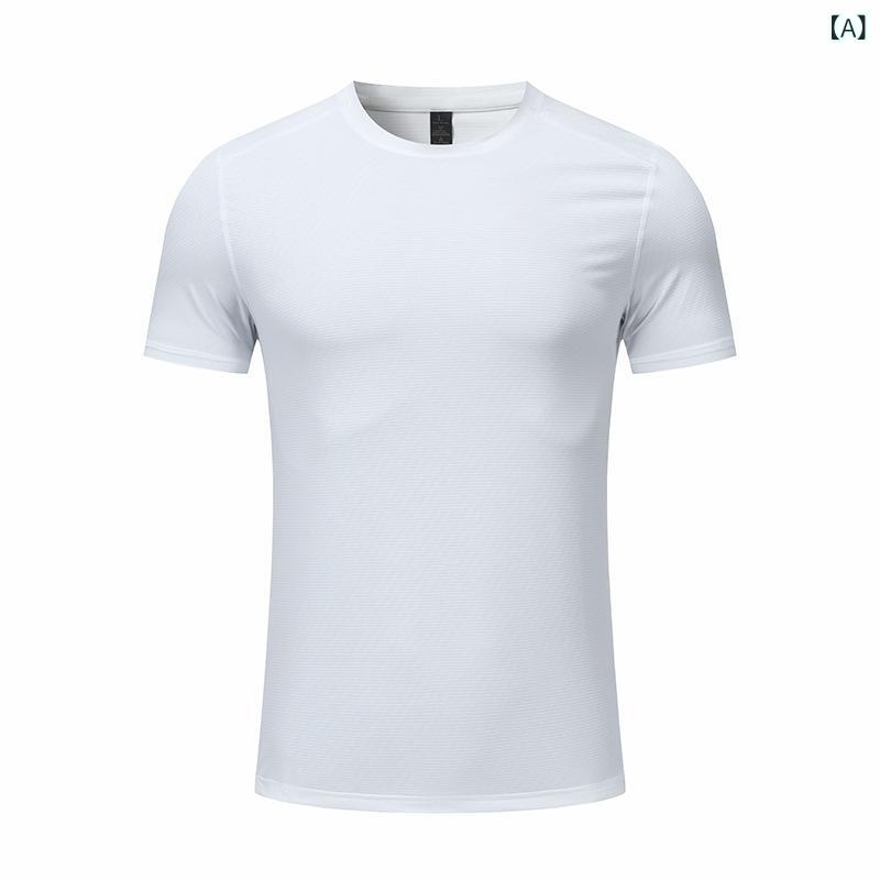 Tシャツ 男性用 速乾 スポーツ トレーニング ランニング ウェア 半袖 クルーネック...