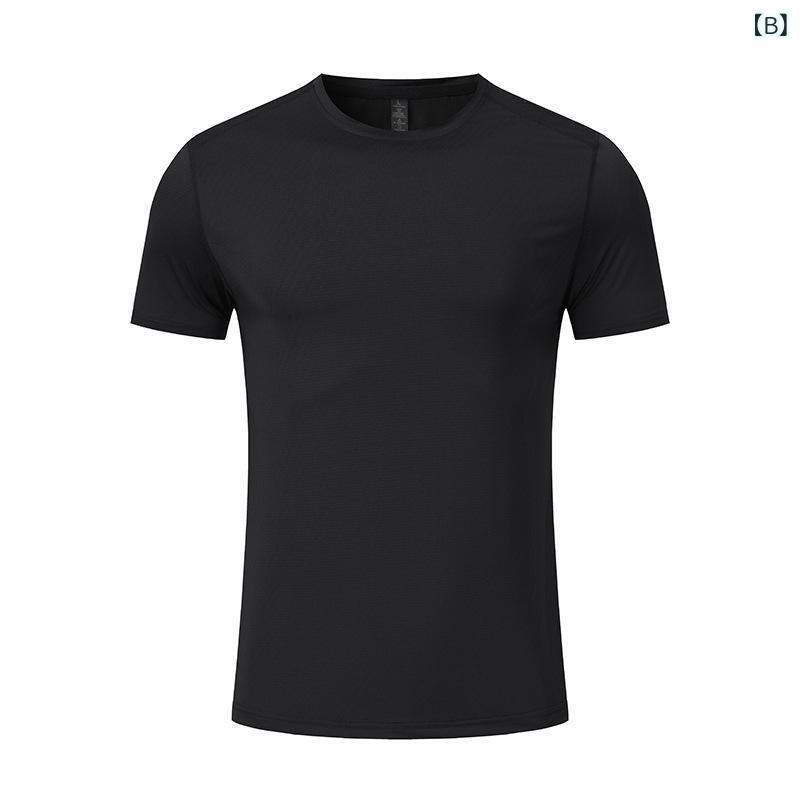 Tシャツ 男性用 速乾 スポーツ トレーニング ランニング ウェア 半袖 クルーネック...