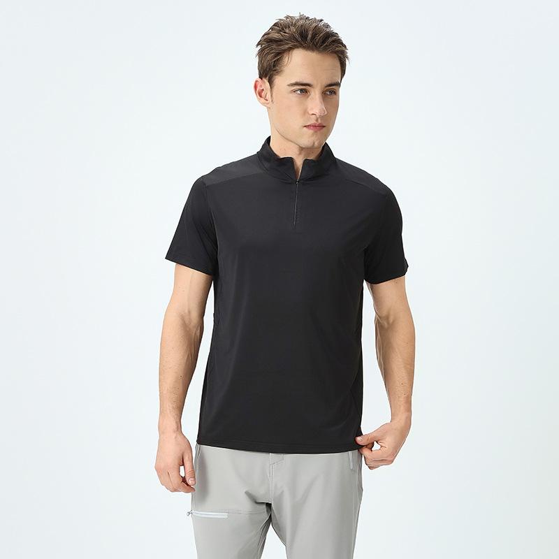 ・カテゴリ: Tシャツ・適合シーズン: 春、夏、秋・対象年齢: 成年・スタイル: スポーツ、カジュアル・ネックライン: スタンドカラー・袖丈: 半袖・生地名: 化学繊維混紡・生地成分: ポリエステル繊維90%・カラー: ライトグリーン、グレー、ブラック、ホワイト・サイズ: XS、S、M、L、XL、2XL、3XL