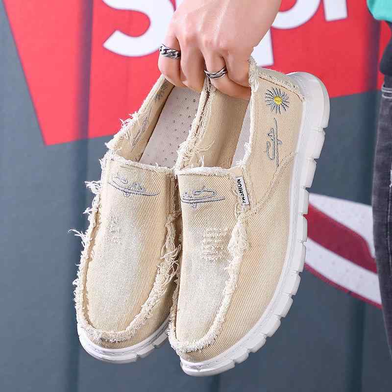 スニーカー メンズ 男性用 春夏 キャンバス スニーカー スリッポン ローカット ぺたんこ 履きやすい 歩きやすい 疲れにくい 通気性 普段使い 部屋履き 仕事用 カジュアル