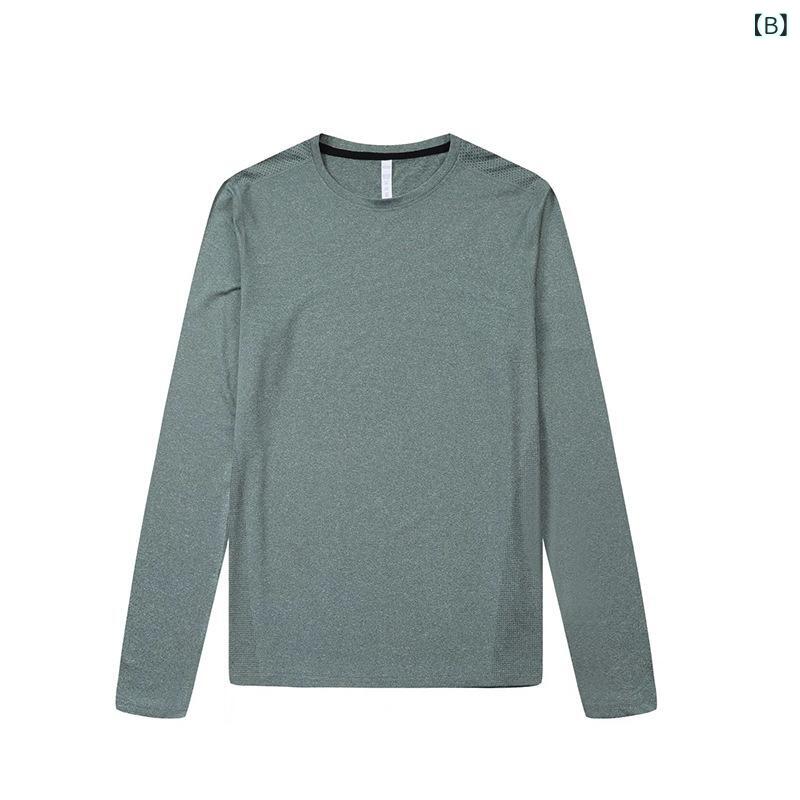 Tシャツ メンズ 男性用 トップス 長袖 速乾 伸縮性 通気性 スポーツウェア ランニ...