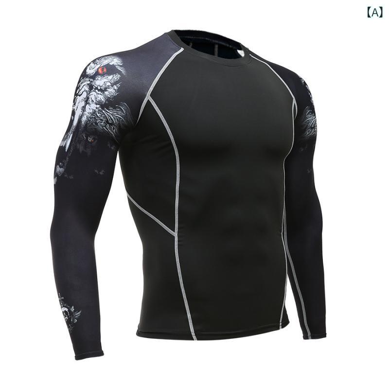 Tシャツ 男性用 アウトドア カジュアル スポーツウェア 長袖 トップス 接触冷感 吸...
