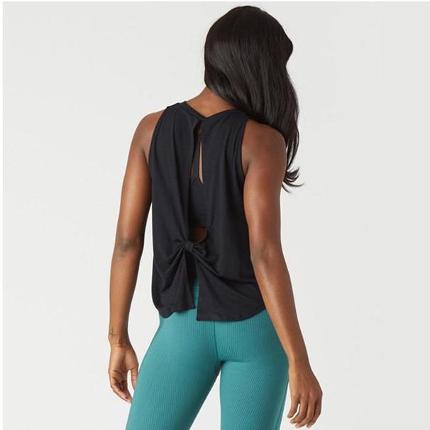 ヨガウェア レディース 速乾 タンクトップ スポーツブラ一体型 運動着 ノースリーブ ルーズ バックオープン トレーニング ジム フィットネス ウェア 春夏 接触冷感