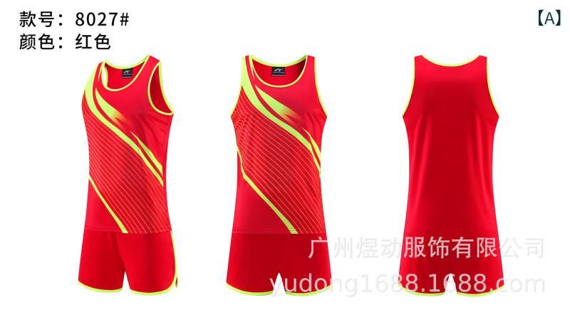 LINEAR shopのトレーニングウェア 男性用 女性用 上下セット 陸上競技 ランニングウェア スポーツウェア 短距離走 マラソン ポリエステル 吸湿速乾 伸縮性 レッド 彩藍色 ブラック ホワイト ワインレッド 湖グリーン｜アングル2
