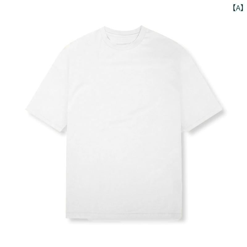 Tシャツ メンズ 男性用 無地 コットン 大きいサイズ ビッグシルエット 丸首 半袖 ...