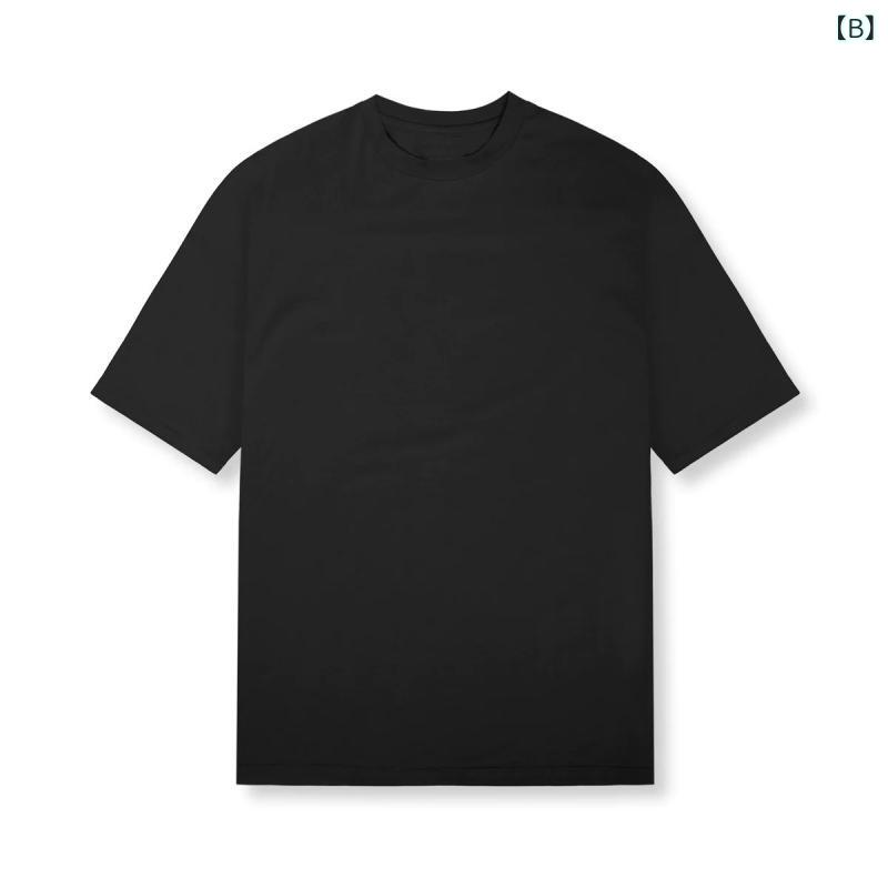 Tシャツ メンズ 男性用 無地 コットン 大きいサイズ ビッグシルエット 丸首 半袖 ...
