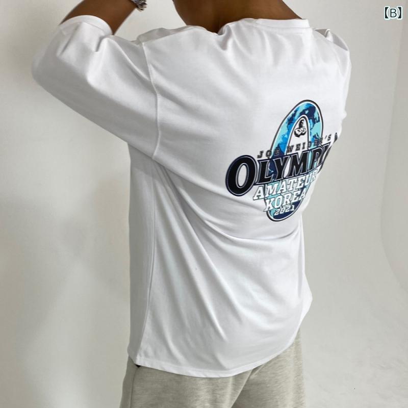 Tシャツ 男性用 コットン 7分袖 スポーツウェア トレーニング ランニング ウェア ...