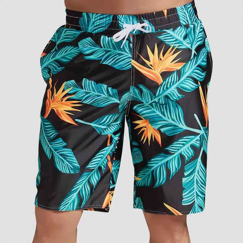 水着 メンズ 男性用 ビーチパンツ 海パン サーフパンツ ハーフパンツ ショートパンツ 膝上丈 ポリエス..