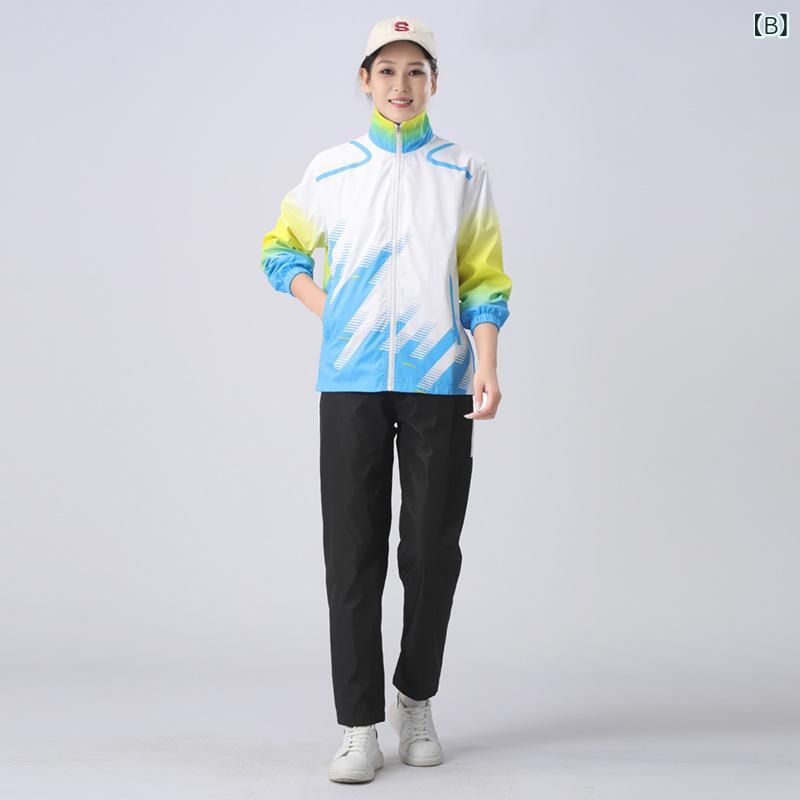 スポーツウェア セットアップ 男性用 女性用 半袖 3点セット 陸上 運動着 ポリエステル 吸湿速乾 薄手 ブルー レッド ブラック ホワイト