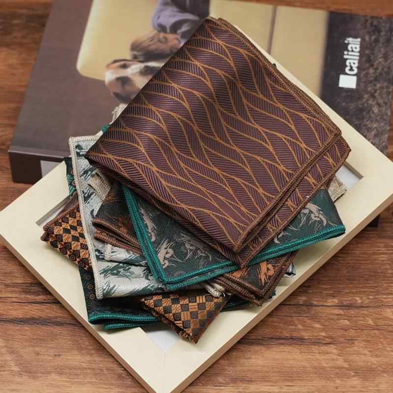 ポケットチーフ 男性用 フォーマル スーツ ビジネス パーティー ハンカチ ポリエステル シルク 小花柄 アクセサリー1