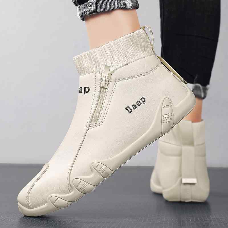 ブーツ 男性用 ワークブーツ ハイカット レースアップ 紳士靴 ラウンドトゥ 滑り止め 登山靴 アウトドア カジュアル 春秋 ベージュ ブラウン ブラック