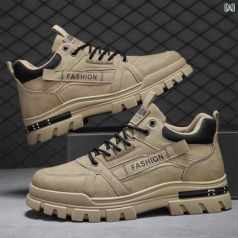 スニーカー メンズ 男性用 ランニングシューズ 運動靴 普段使い 軽量 快適 疲れない ローカット レースアップ カーキ ブラック 黒 グレー