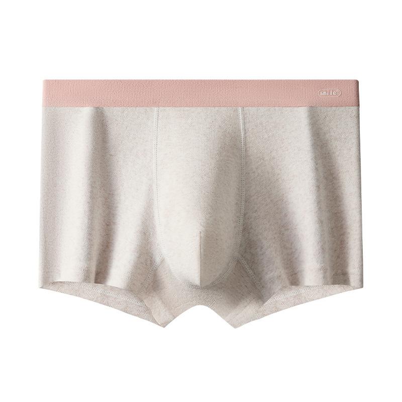 下着 男性用 春夏 インナー 新疆綿 通気性 抗菌 コットン100% 中腹 四角 トランクス 短パン
