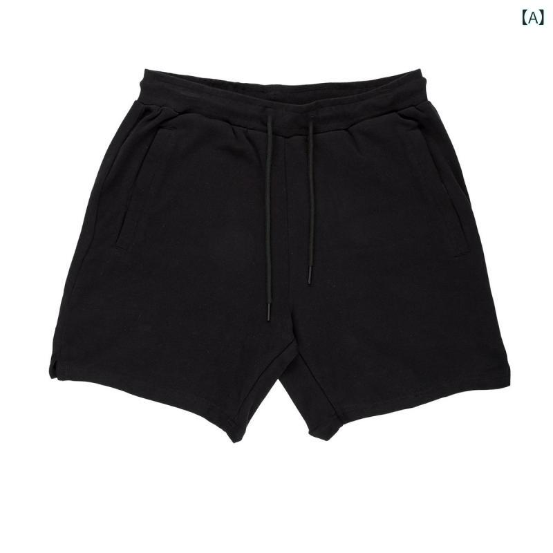 ハーフパンツ メンズ 男性用 スポーツ トレーニング ランニングウェア コットン 短パン 無地 軽量 伸縮性 普段使い 部屋着 アウトドア ブラック グレー ネイビー ピンク系