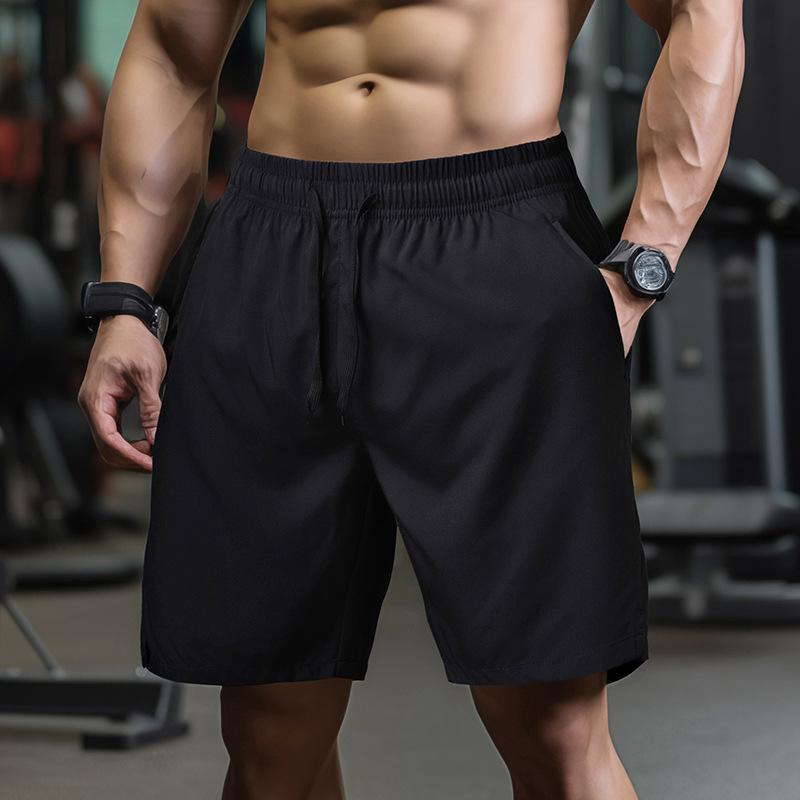 ハーフパンツ 男性用 ポリエステル 大尺寸 ゆったり 纯色 無地 速乾 ランニング スポーツ 運動 健身 トレーニング ルームウェア 部屋着 夏 蛍光グリーン スイカレッド 湖ブルー アーミーグリーン ブラック ホワイト
