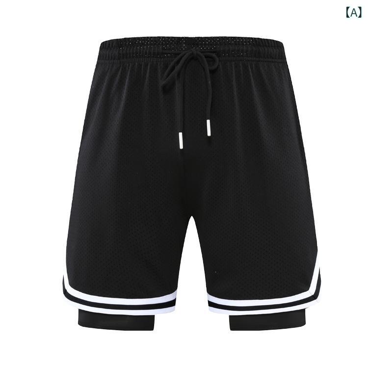ハーフパンツ 男性用 アウトドア バスケットボールパンツ メッシュ 通気性 速乾性 ...