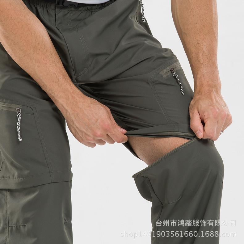 Pants - 速乾パンツ 男性用 女性用 アウトドア 登山パンツ カーゴパンツ 取り外し可能 春夏 薄手 軽量 吸湿速乾 カーキ ブラック