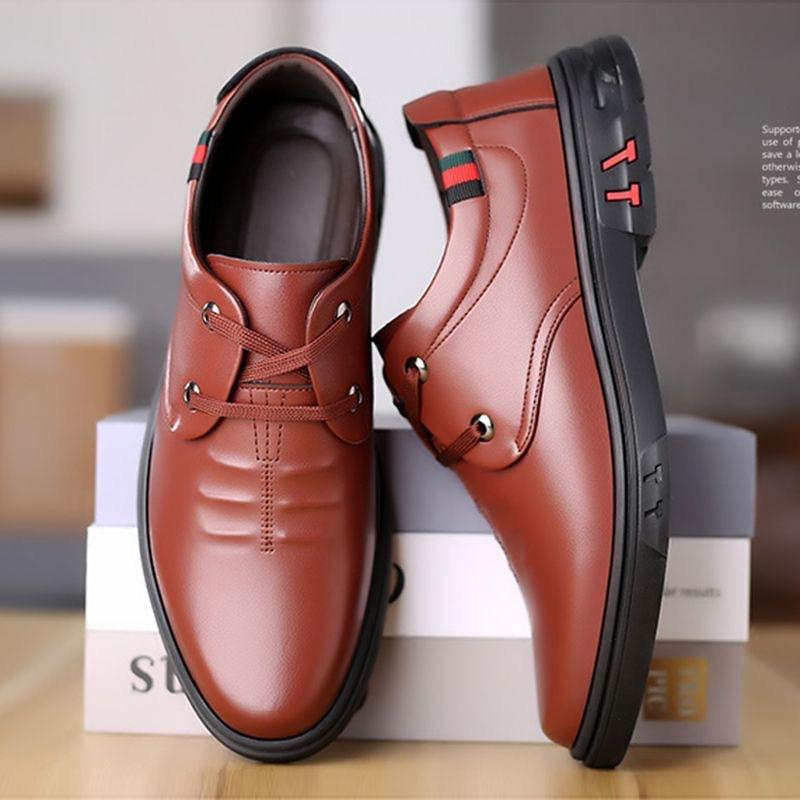 メンズシューズ 男性用 紳士靴 ビジネスシューズ レースアップ ローヒール 牛革 ラウンドトゥ ブラック..