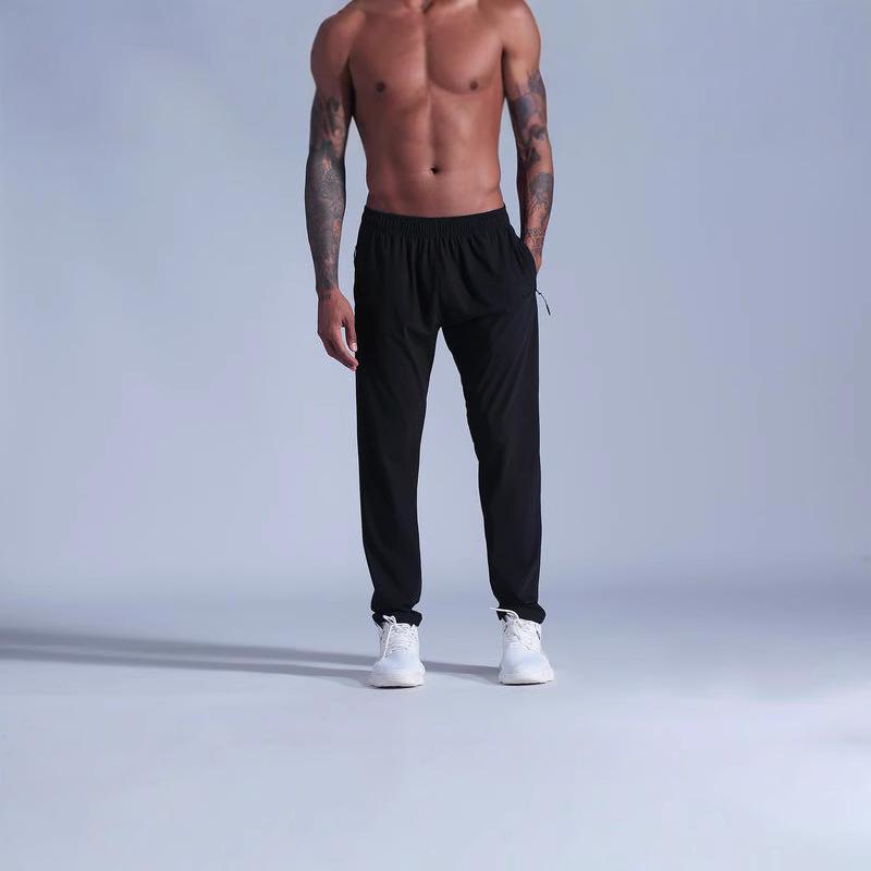 Rakuten - スポーツ ウェア 男性用 ロングパンツ 薄手 伸縮性 速乾性 ランニング パンツ ズボン 黒 ブラック M L XL XXL XXXL アウトドア カジュアル スタイル1