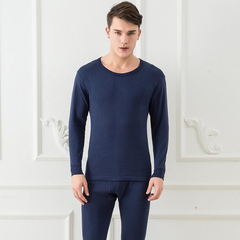 メンズ インナー 上下セット 綿 あったかインナー 長袖 丸首 ロングパンツ 男性用 肌着 保温性 薄手 部..