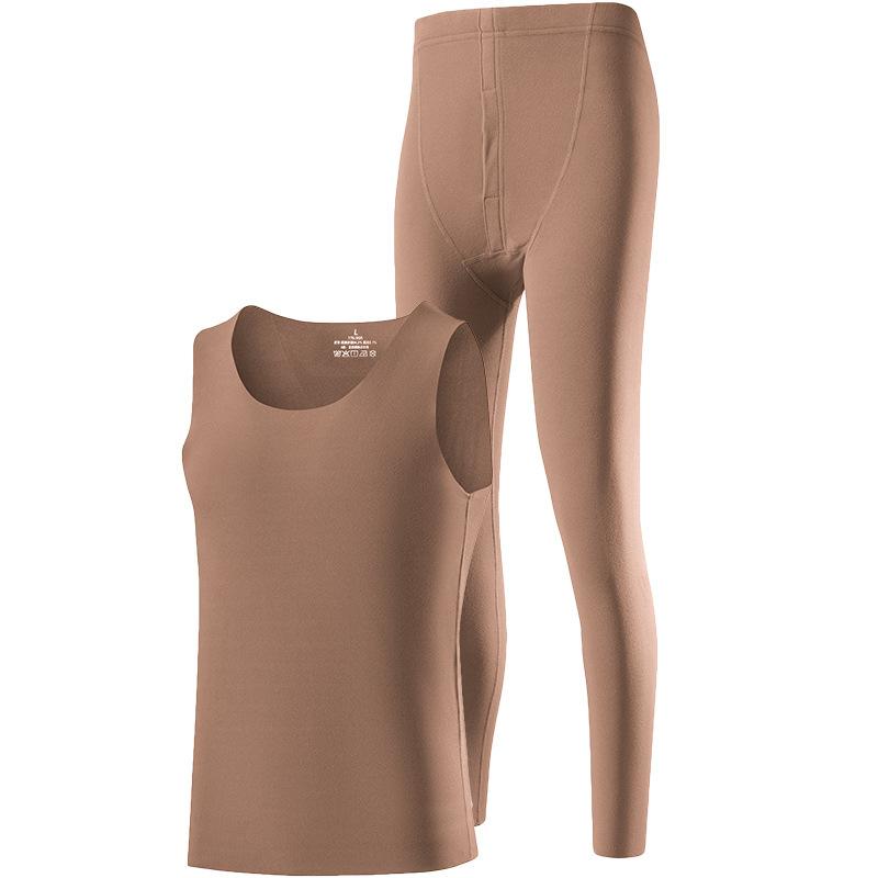 メンズ 保温インナー 上下セット 男性用 防寒肌着 あったかインナー 秋 冬 部屋着 ポリエステル 無地 ..