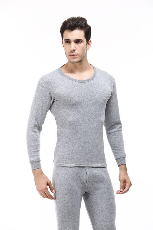 インナー メンズ 男性用 防寒インナー 上下セット 裏起毛 暖かい ポリエステル混紡 黒 ブラック グレー