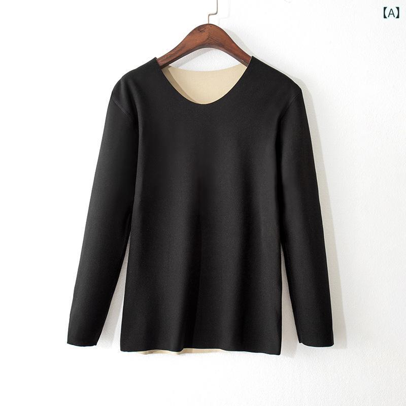 メンズ 長袖 インナー 上下セット 秋冬用 あったかインナー 防寒肌着 発熱 伸縮性 無地1