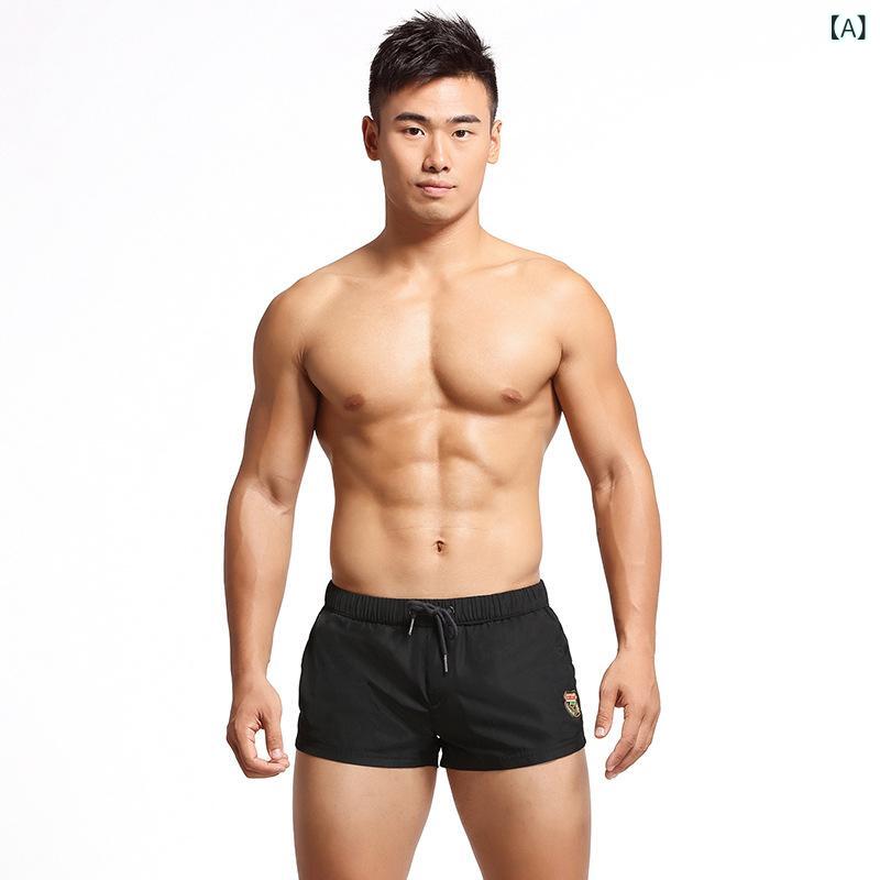 LINEAR shopのパンツ 男性用 ランニングパンツ スポーツパンツ ショートパンツ 陸上競技 短パン 接触冷感 通気性 ポリエステル ブラック ホワイト ネイビー カーキ1｜アングル2