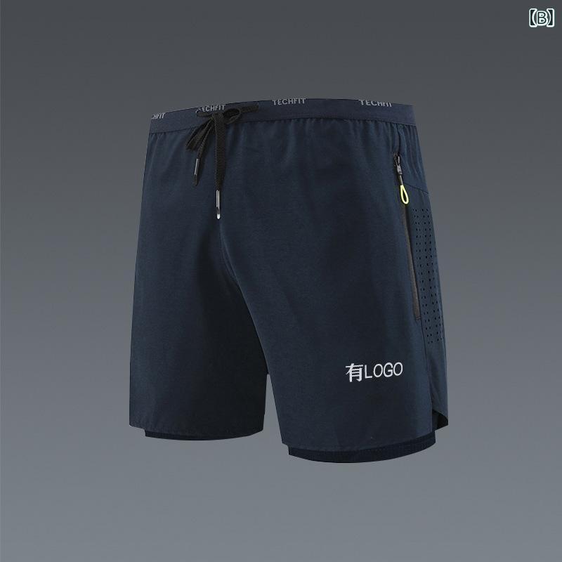 LINEAR shopのハーフパンツ 男性用 スポーツ 接触冷感 吸湿速乾 ランニング 短パン トレーニング ウェア 運動着 普段使い 春夏 グレー ネイビー ブラック｜アングル3