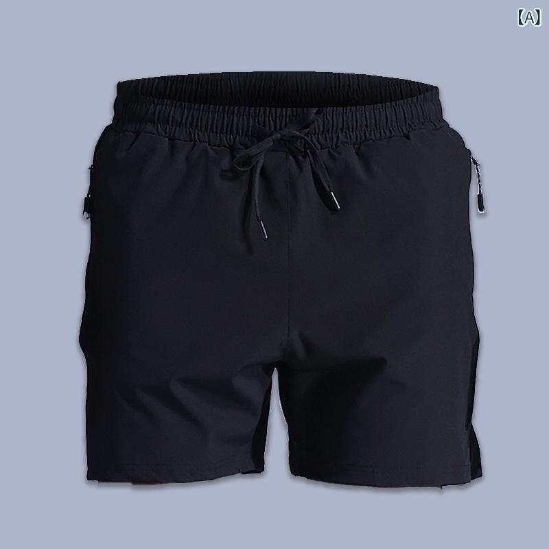 LINEAR shopのパンツ メンズ 男性用 ハーフパンツ ショートパンツ トレーニングパンツ 運動 スポーツ ランニング ジム ウェア ポリエステル 吸湿速乾 通気性｜アングル2