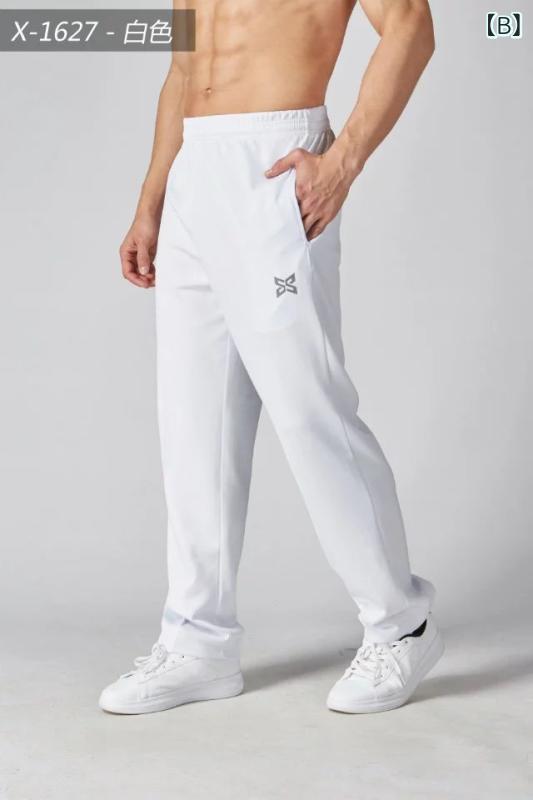 LINEAR shopのスポーツパンツ 男性用 春秋 紳士 トレーニング ランニングパンツ ポリエステル ブラック ホワイト 運動着｜アングル3