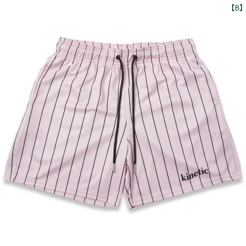 ショートパンツ メンズ 男性用 ストライプ柄 バスケットボール ランニング スポー...