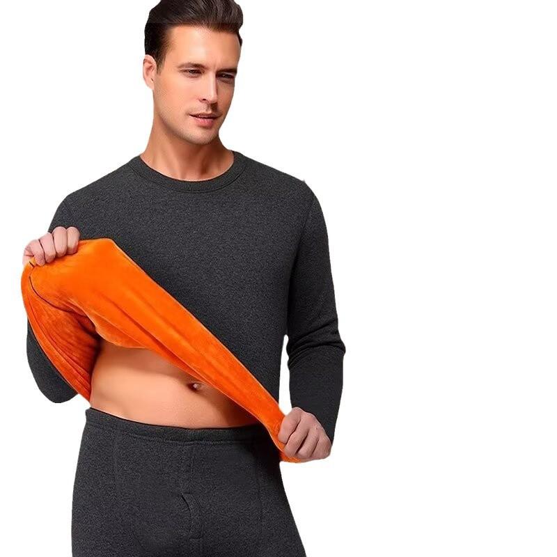 インナー メンズ 男性用 防寒肌着 上下セット 保温 あったかインナー 長袖 クルーネック 秋冬 部屋着 ..