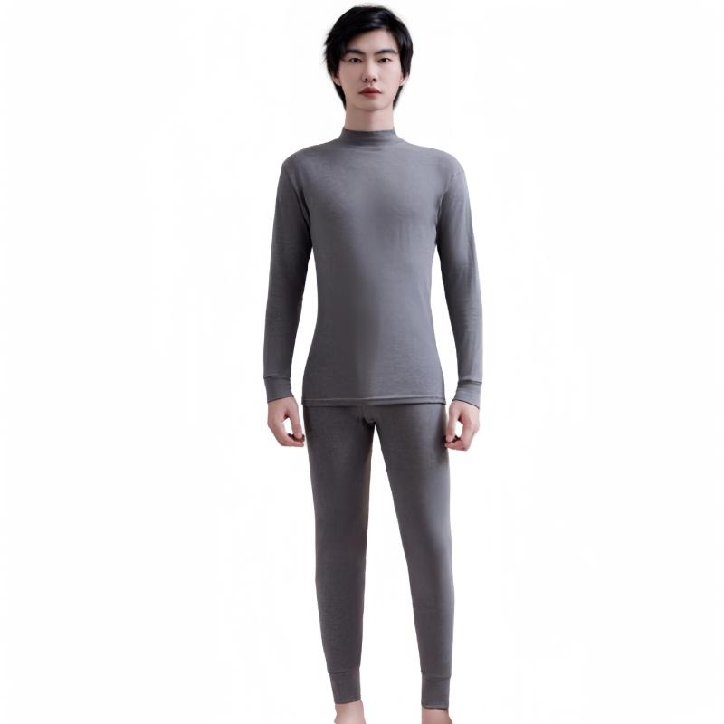 インナー レディース メンズ 保温インナー 上下セット 綿 コットン あったかインナー Tシャツ 長袖 九..