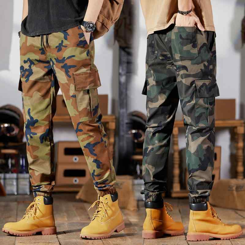 ワークパンツ 男性用 迷彩柄 カーゴパンツ 作業着 ズボン 現場作業服 耐摩耗性 多機能 春夏 ポリエステル イエロー グリーン