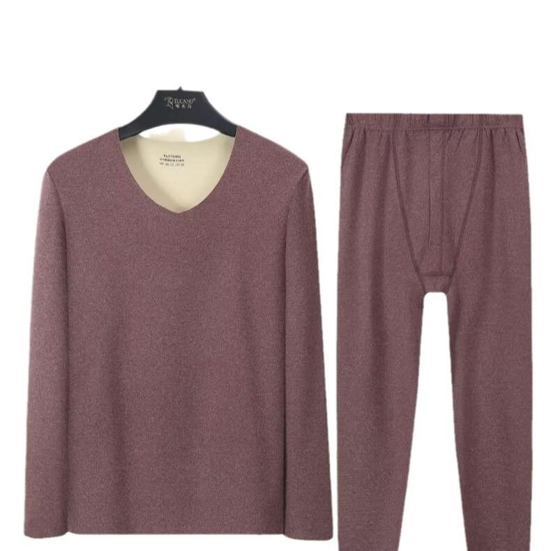 メンズ 秋冬 保温インナー 上下セット 肌着 Tシャツ カットソー ポリエステル あったか 暖かい 無地 グ..