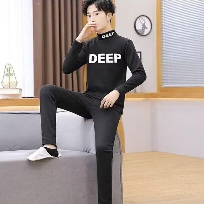 インナー メンズ 男性用 裏起毛 あったかインナー 上下セット 防寒 肌着 長袖 半タートルネック