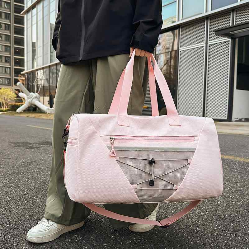スポーツバッグ 大容量 旅行 ジム 鞄 ヨガ プール 防水 乾湿分離 ショルダー トートバッグ 軽量 独立シューズ収納 ナイロン製 ブラック ホワイト ブルー ピンク(4.0)