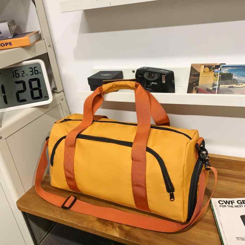 Carry Cases - 旅行バッグ 男性用 2way 大容量 乾湿分離 スポーツバッグ 独立シューズ収納 耐摩耗性 軽量 オックスフォード生地 無地 黒 グレー カーキ 青 旅行 普段使い