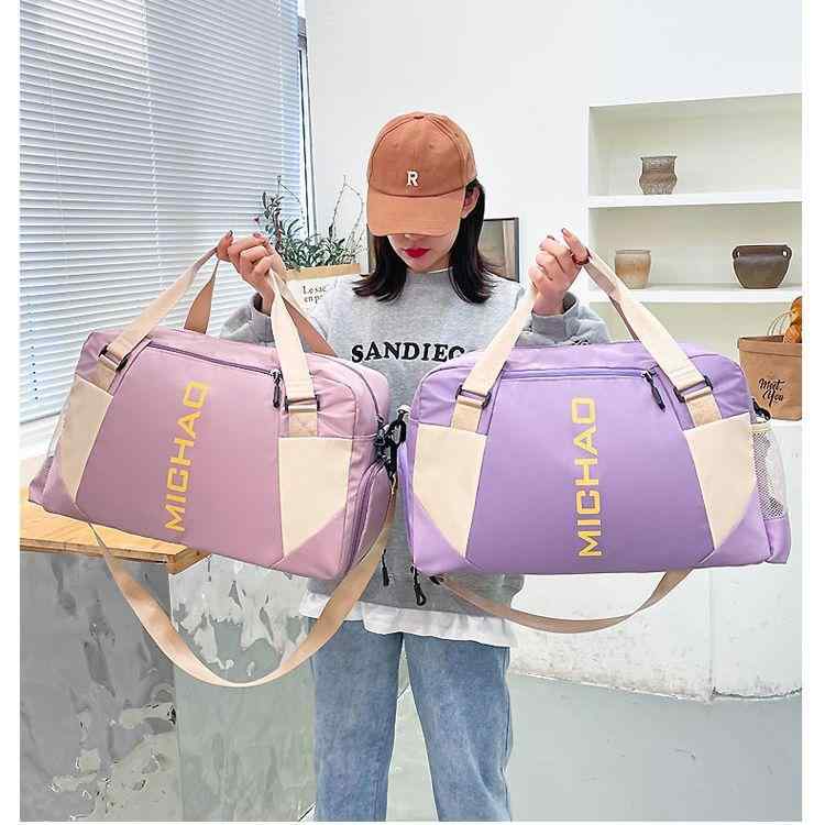 旅行バッグ 大容量 手提げ 肩掛け 多機能 独立シューズ収納 スポーツ ジム 鞄 防水 オックスフォード生地 20-35L 男女兼用 アーバン ミニマル ブラック ピンク スカイブルー パープル1