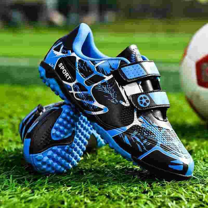 サッカーシューズ キッズ 子供 ジュニア トレーニングシューズ スタッズ 滑り止め 耐摩耗 人工芝 練習 試合 男の子 女の子 ブルー ピンク グリーン レッド ブラック