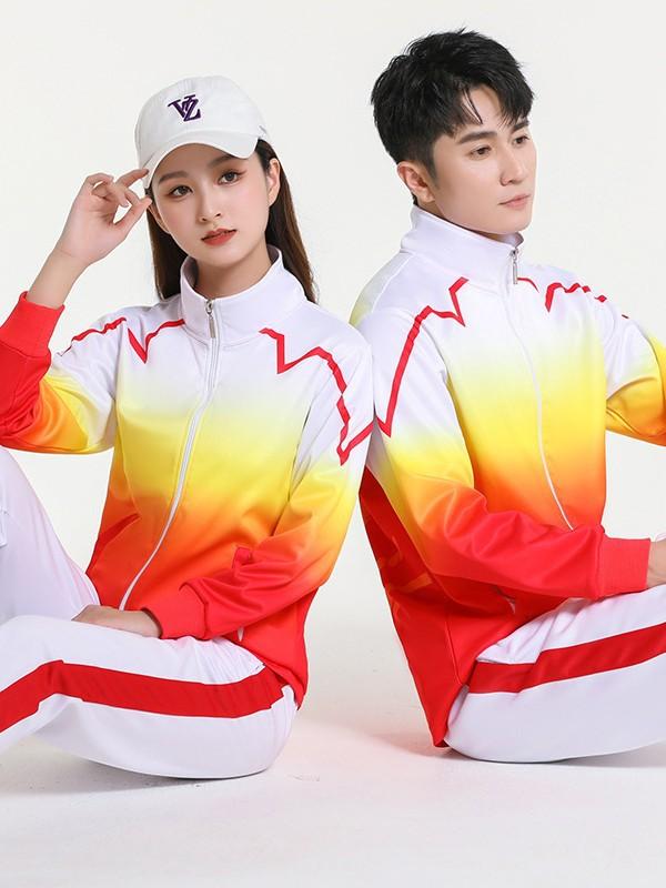 スポーツウェア 男女兼用 上下セット 運動会 ジャージ 練習着 学生 部活 ポリエステル